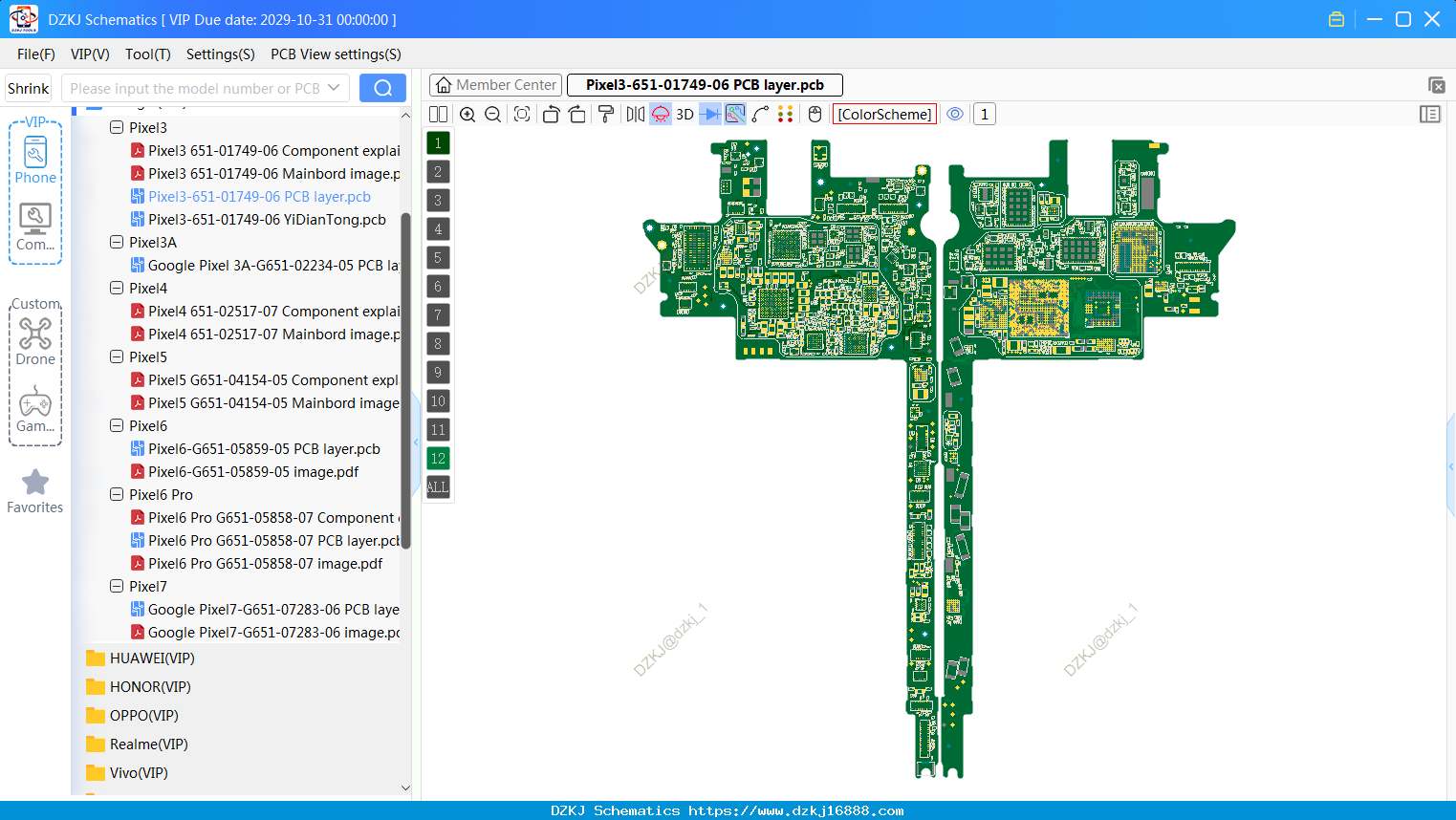 Google Pixel3-651-01749-06 PCB Layer